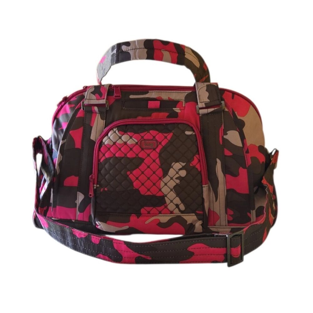 Lug Camouflage Pink 'Propeller' XL Travel Tote Overnight Bag Gym Weekend Duffel